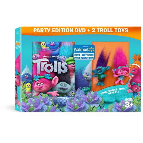 Trolls Dvd Digital Hd Trolls Toy Walmart Exclusive Widescreen