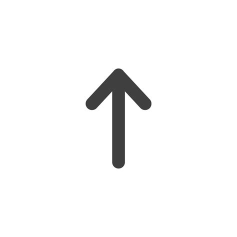 Vector Sign Of The Up Arrow Symbol Is Isolated On A White Background