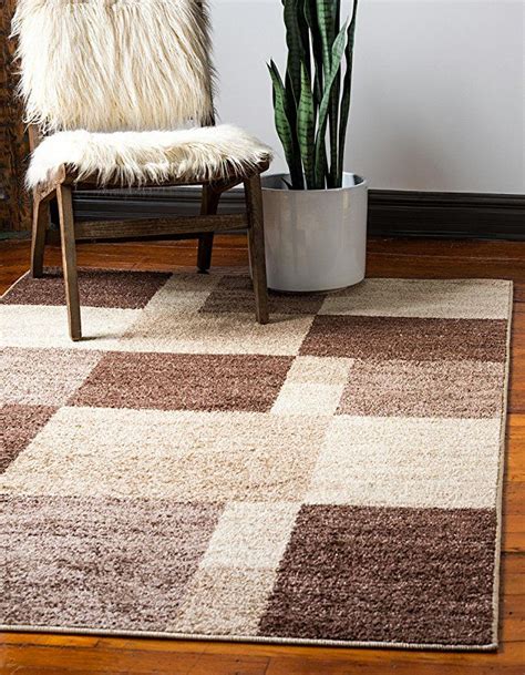 Unique Loom Harvest Collection Abstract Transitional Light Brown Home