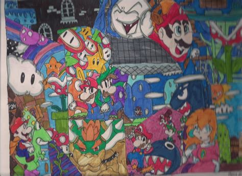 Mario Collage Sm For Sale By Chronicteamarts On Deviantart