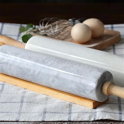 Deluxe Natural Marble Stone Rolling Pin Fondant Cake Decoration Dough