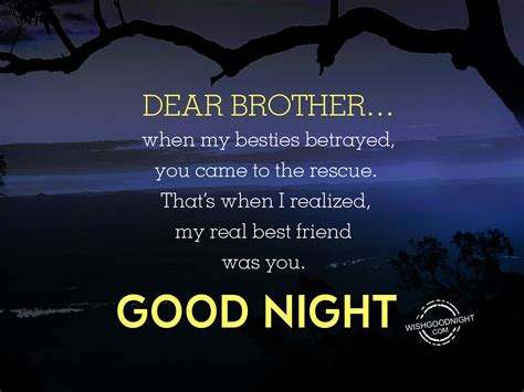 Good Night Wishes For Brother - Good Night Pictures - WishGoodNight.com