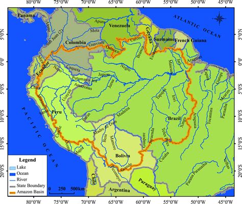 South America Map Amazon River Basin United States Map