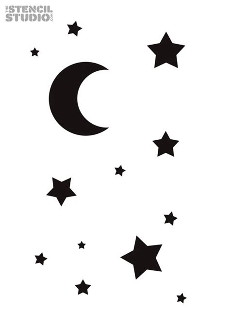 Printable Moon And Stars Stencils Printable Word Searches