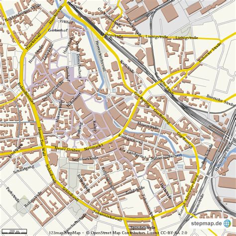 Dezember 2019), die sich auf 1,71 km² fläche verteilen. Osnabrück Innenstadt von khensel - Landkarte für Deutschland