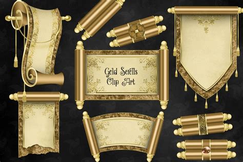 Gold Scrolls Clipart
