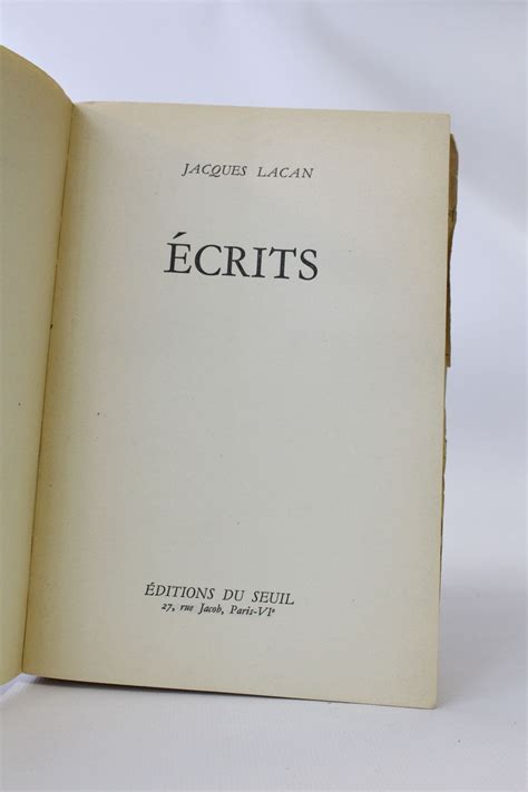 Lacan Ecrits Autographe Edition