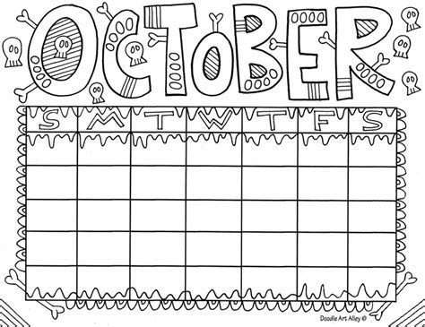 October Coloring Page Preschool Crafts