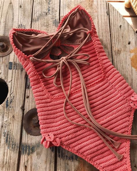 Pdf File Crochet Pattern For Ariella Brazilian Swimsuit Onepiece Sizes Xs Xl Biquini De