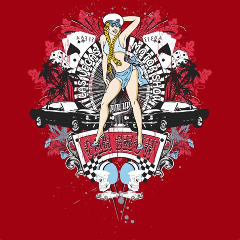 Pin Up Girl Car Show No01 T Shirt By Fatline Design By Humans