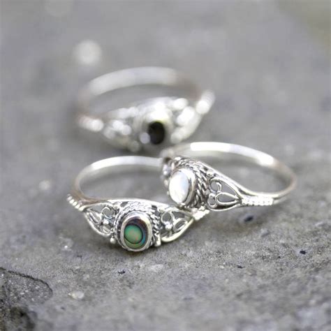 Discover the latest trends and discounts on silver rings and newly reduced jewelry and gemstones. Antique Sterling Silver Ring With Stone By Regal Rose ...