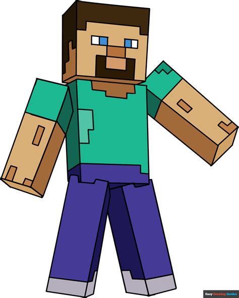 How To Draw Steve From Minecraft Really Easy Drawing Tutorial