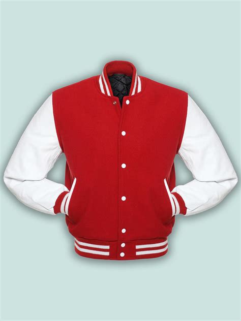 Red White Varsity Jacket Men Jacket Mauvetree