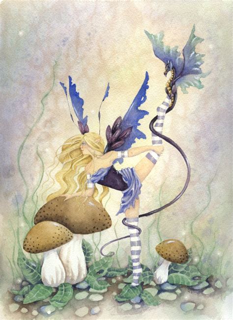 Fairy Art Print 5x7 Grace And Her Dragon Fantasy