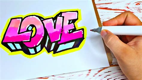 How To Draw Graffiti Love Letters Love Youtube