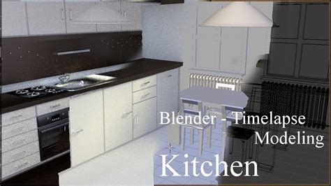 Blender 3d Modeling Timelapse Kitchen Youtube