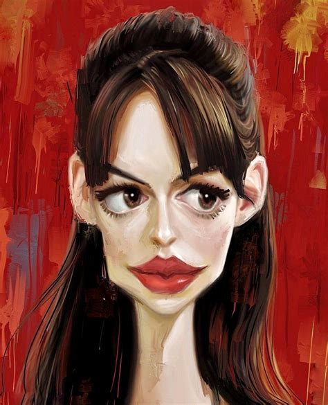 Anne Hathaway Funny Caricatures Celebrity Caricatures Celebrity