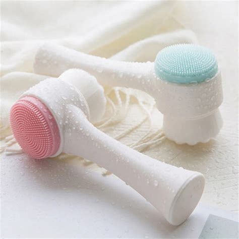 3d face cleaning massage brushes face wash product skin care tool double side silicone face