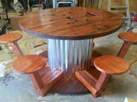 Smells a little musty for being stored. Wire Spool Table - Corrie Diemer | Wooden spool tables ...