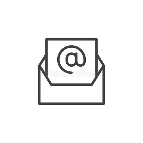 Email Message Line Icon Outline Vector Sign Linear Style Pictogram