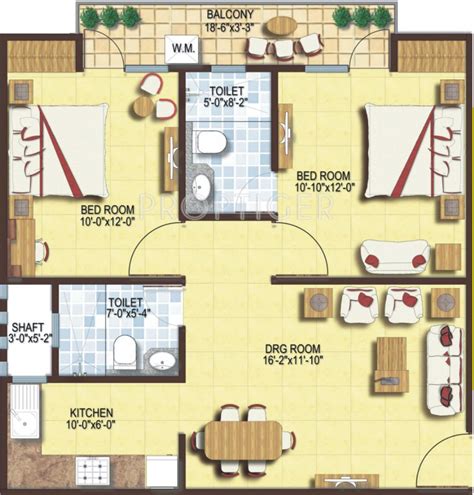 Bhk House Plan With Dimensions