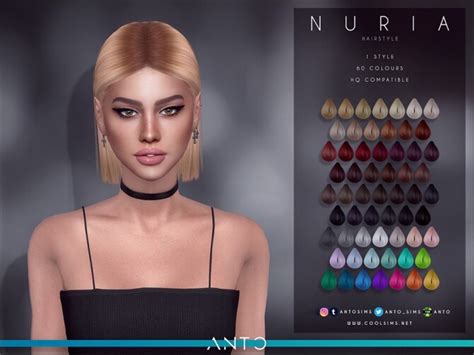 Nuria Short Hairstyle By Anto At Tsr Sims 4 Updates
