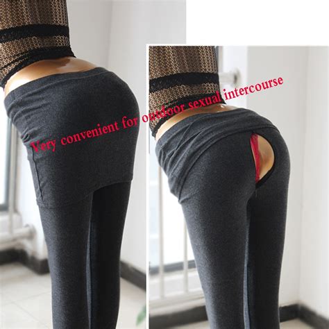 Outdoor Sex Pants Sex Lingerie Short Skirts Crotch Opening Trousers