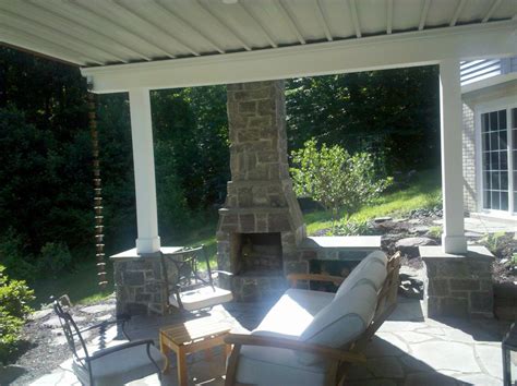 Custom Deck And Outdoor Fireplace Traditional Deck Dc Metro By