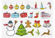 Christmas Drawings Vector - Download Free Vector Art, Stock Graphics ...