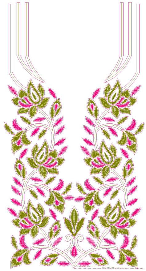Embdesigntube Double Sequin 3 Mm Neck Line Embroidery Design Free Download