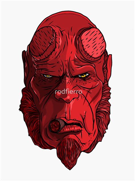 Hellboy Sticker For Sale By Rodfierro Redbubble