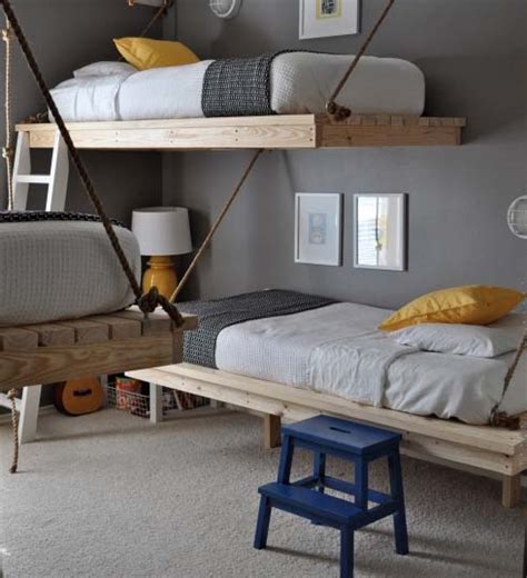 Diy Hanging Beds For Stylish Boys Bedroom Designs