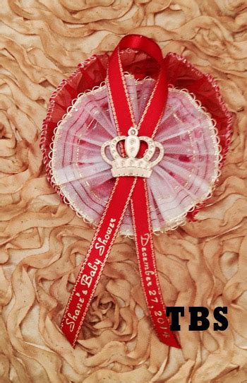 Royal Crown Pin Capias With Trim And Printed Name Ribbon The Brat Shack Party Store
