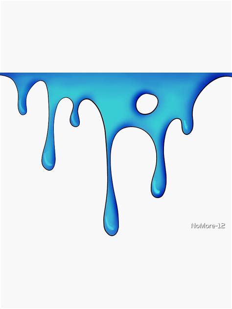 Blue Dripping Paint Sticker For Sale By Nomore 12 Redbubble