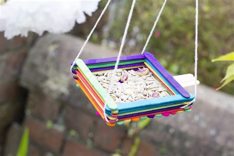 Popsicle Stick Bird Seed Feeder Tutorial We Made This Life