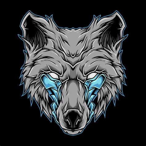 Ilustração Do Logotipo Do Wolf Head Mascot Vetor Premium