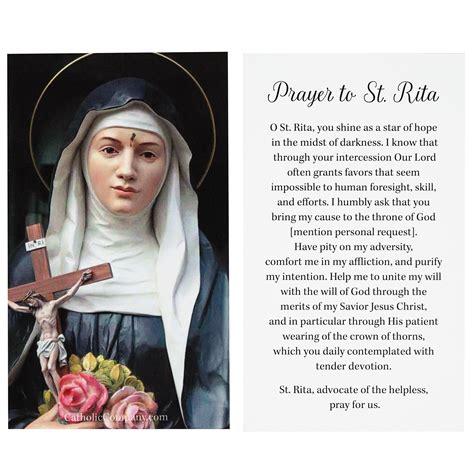 St Rita Prayer Card The Catholic Company®
