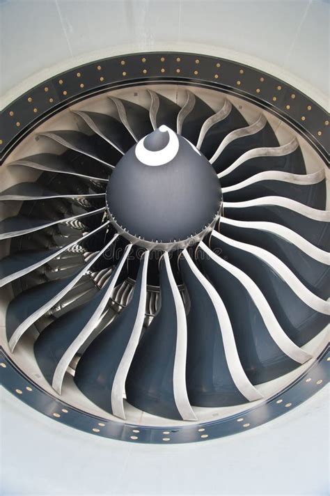 Turbine Blades Of An Aircraft Jet Engine Stock Photo Image Of Flight