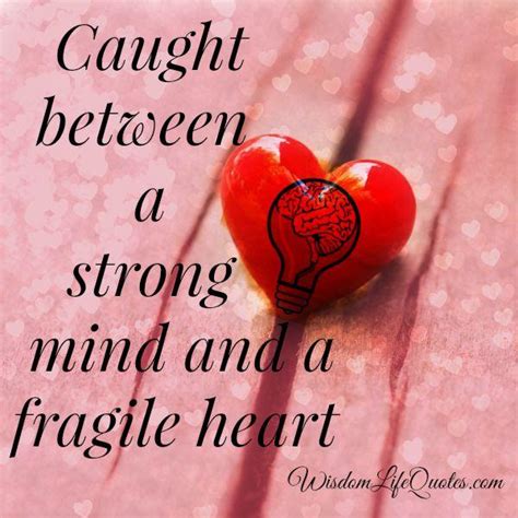 Caught Between A Strong Mind And A Fragile Heart Wisdom Life Quotes