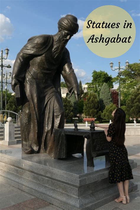 Giant Statues At A Park In Ashgabat Guess Who Lost Turkmenistan