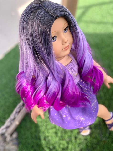 custom doll wig for 18 american girl dolls heat safe tangle resistant fits 10 11 head size of 18