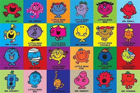 Mrmen And Little Miss Kids Graphic Design Mr Men Little Miss Characters