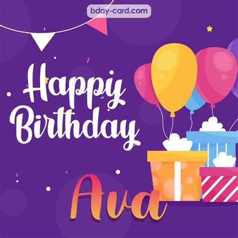 Birthday Images For Ava 💐 — Free Happy Bday Pictures And Photos Bday