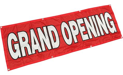 Ghp 2x6 Grand Opening 4 Row Stitching Reinforced Edges Fabric Banner