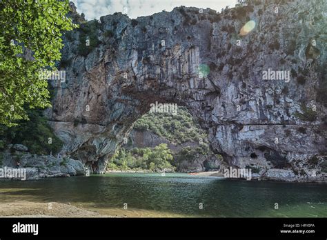 The Pont Darc Is A Large Natural Bridge Located In The Ardèche
