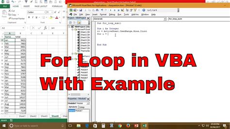 For Loop In Excel Vba With Example Youtube