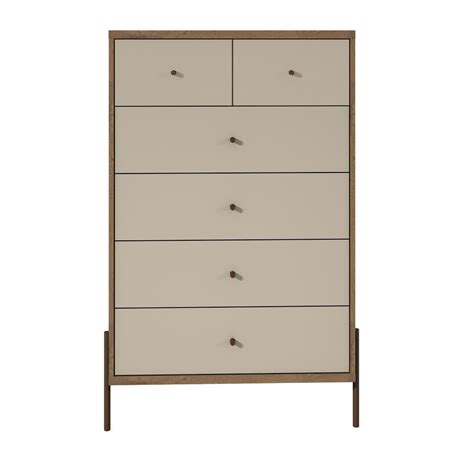 Organize all your clothes neatly behind its six. Manhattan Comfort Joy 48.43 in. Tall 6-Drawer Off White ...