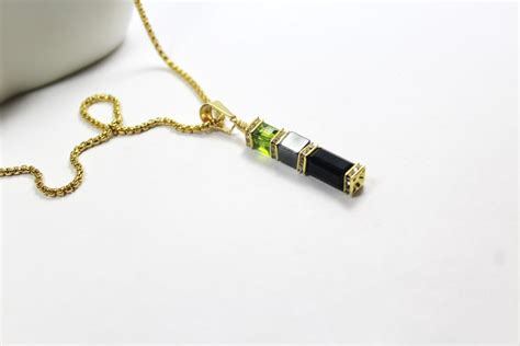 Peridot Necklace For Men August Birthstone Jewellery Gold Etsy