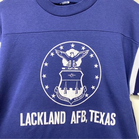 1970s 1980s Lackland AFB Texas T Shirt USAF US Air Force Printed