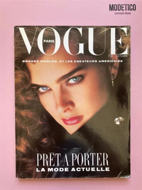 Vogue Paris 650 Octobre 1984 Cover Fashion Mode Brooke Shields Magazine